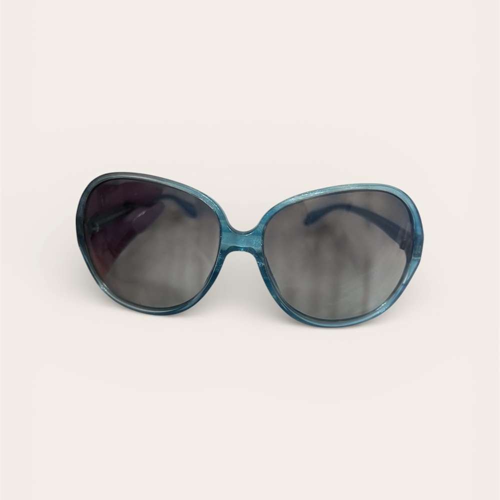 Oliver Peoples Oversized Teal Sunglasses – Classic Retro Chic